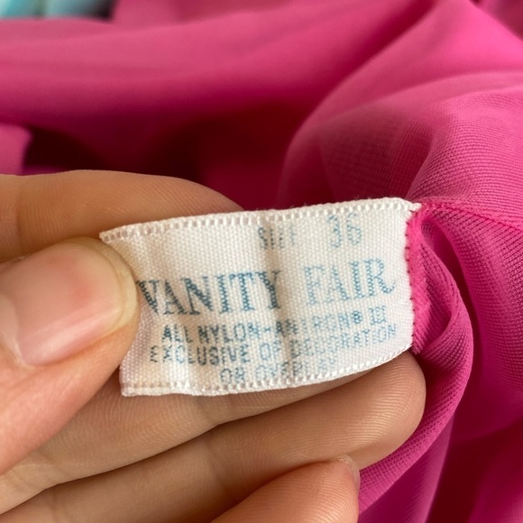 Vintage Vanity Fair Nightgown Long Maxi 60s Pink Floral Embroidery Womens Small - Picture 8 of 10